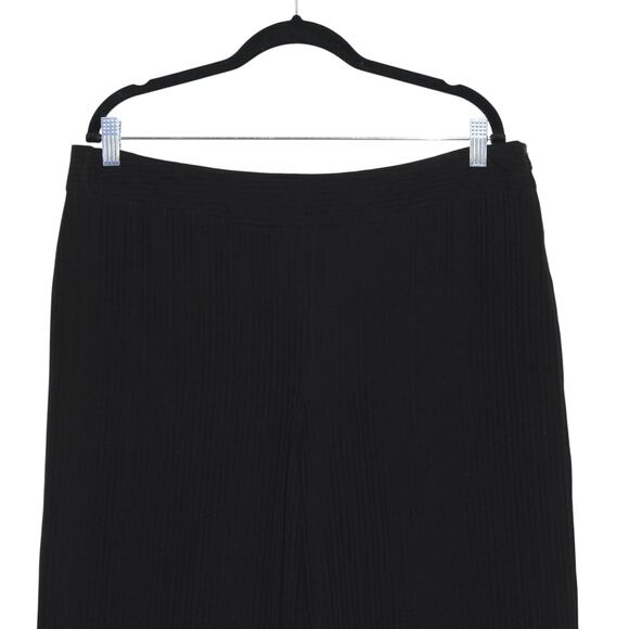 Giorgio Armani 100% Silk Black Wide Leg Dress Pants Size 12 - Picture 3 of 7